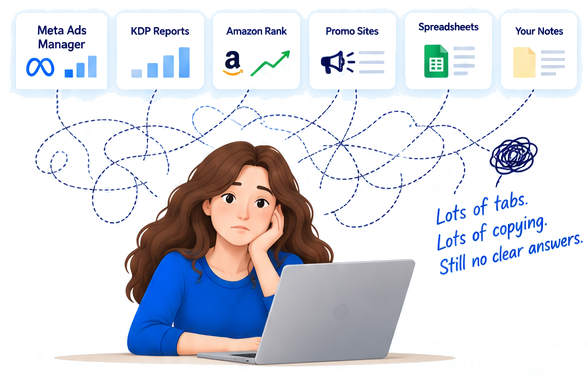 Author overwhelmed by scattered marketing data